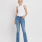 Front product images of Flores Sea - Mid Rise Seamless Waistband Bootcut Jeans