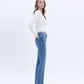 Right side product images of Flores Sea - Mid Rise Seamless Waistband Bootcut Jeans
