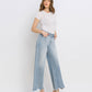 Right 45 degrees product image of Insightful - Super High Rise Wide Leg Jeans