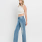 Left 45 degrees product image of Joysome - High Rise Distressed Slim Wide Leg Jeans