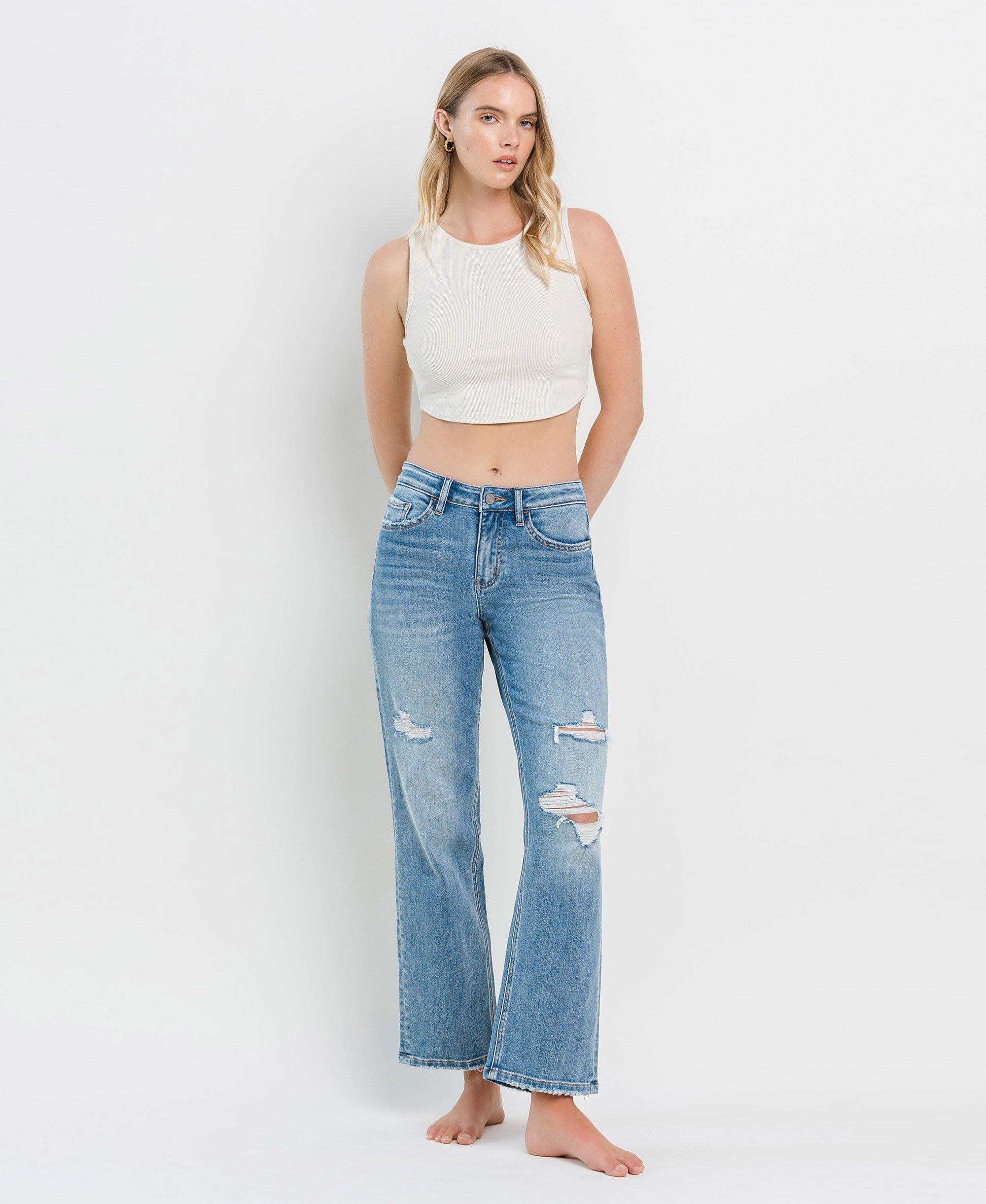 Vervet Cropped sold Vintage 90’s Wide Leg Jean