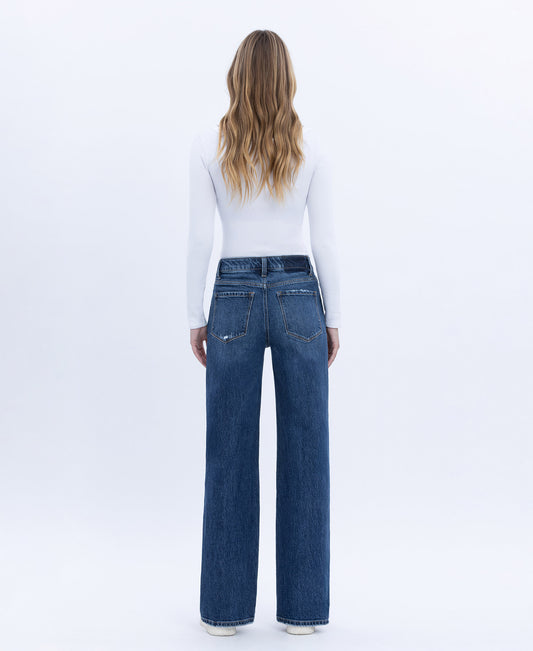 Back product images of Dark Wash - 90's Super High Rise Wide Leg Jeans