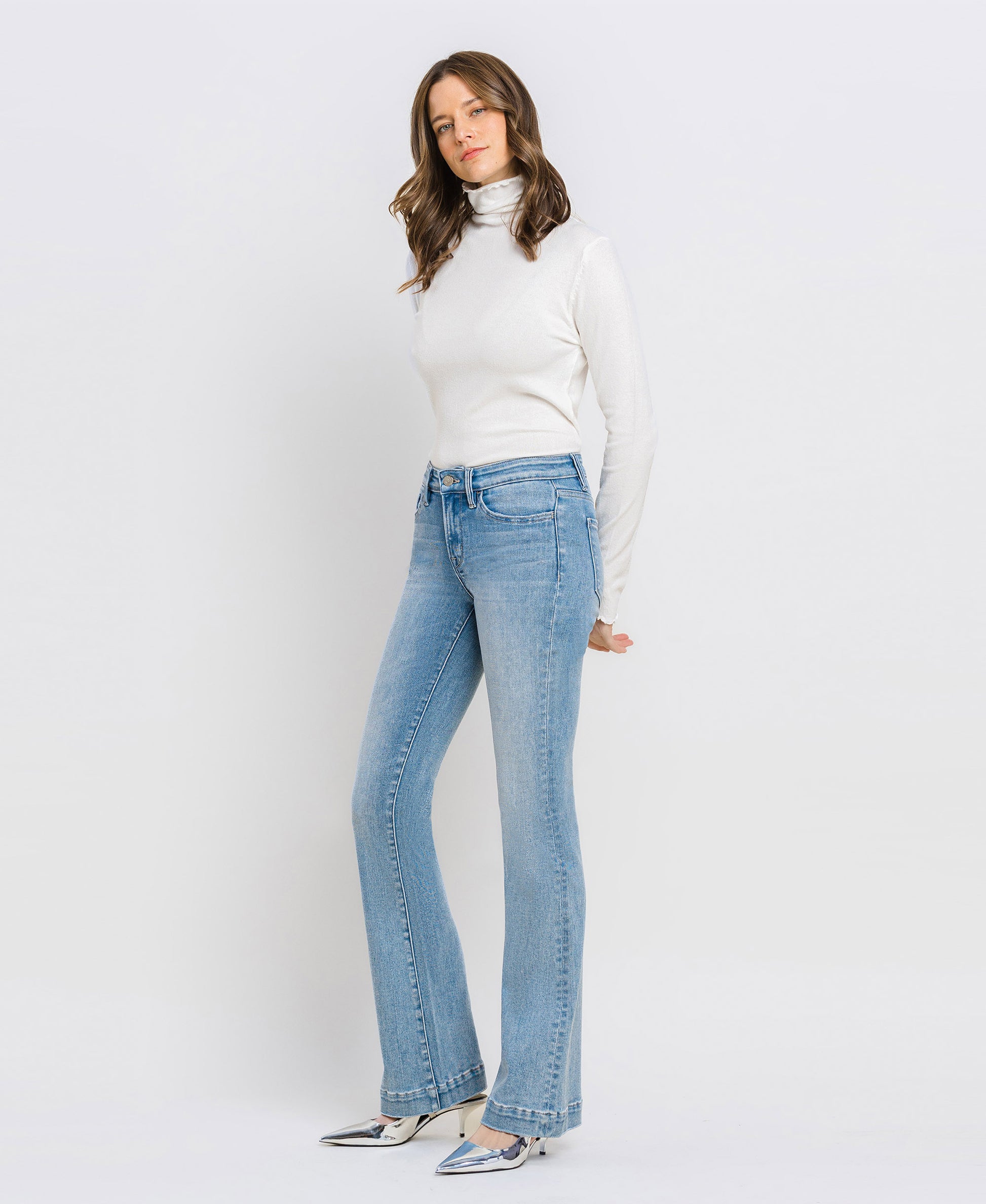 Left 45 degrees product image of Lengendary - Mid Rise Bootcut Jeans