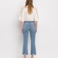 Back product images of Merciful - High Rise Frayed Hem Crop Flare Jeans