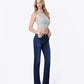 Right 45 degrees product image of Dark - Mid Rise Seamless Waistband Bootcut Jeans