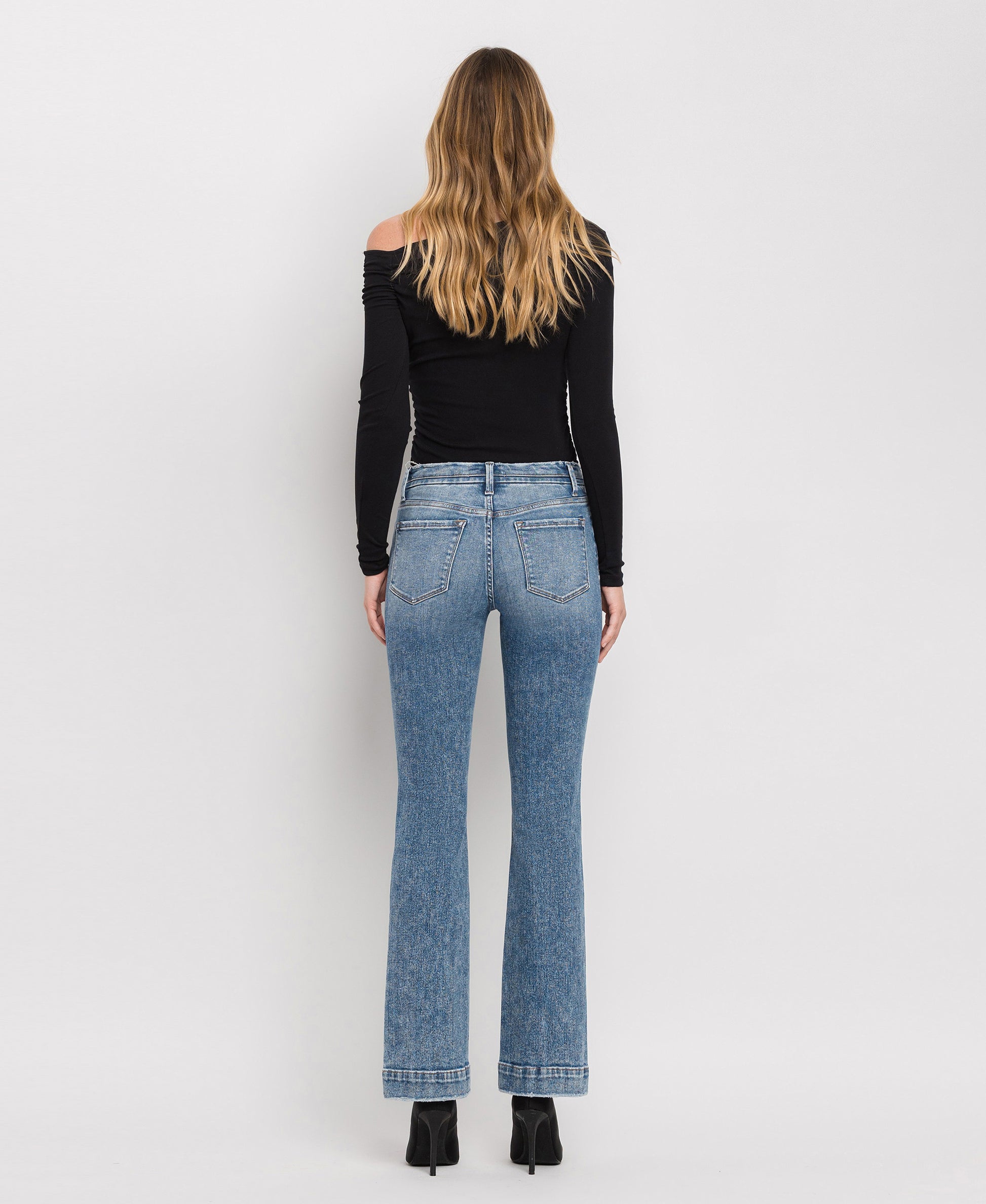 Back product images of Mount Bruce - Mid Rise Bootcut Jeans