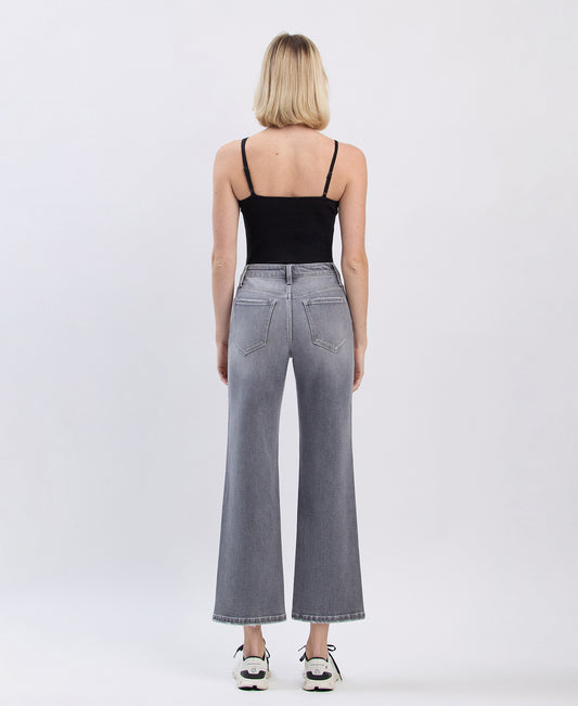 Left 45 degrees product image of Back product images of River Eden - High Rise Ankle Slim Wide Leg Jeans