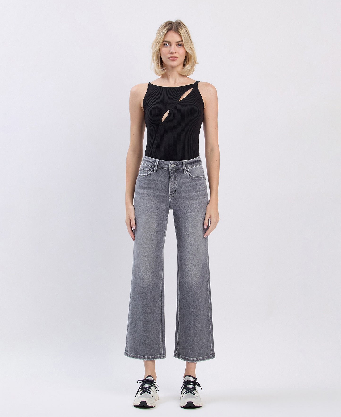 Front product images of River Eden - High Rise Ankle Slim Wide Leg Jeans