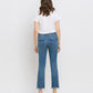 Back product images of River Lagan - High Rise Uneven Raw Hem Slim Straight Jeans