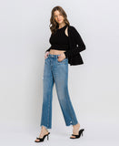 Left 45 degrees product image of River Welland - High Rise Straight Ankle Jeans