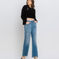 Right 45 degrees product image of River Welland - High Rise Straight Ankle Jeans
