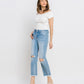 Left 45 degrees product image of Torne River - High Rise Raw Crop Straight Jeans