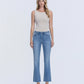 Front product images of Reptar - High Rise Raw Hem Crop Flare Jeans