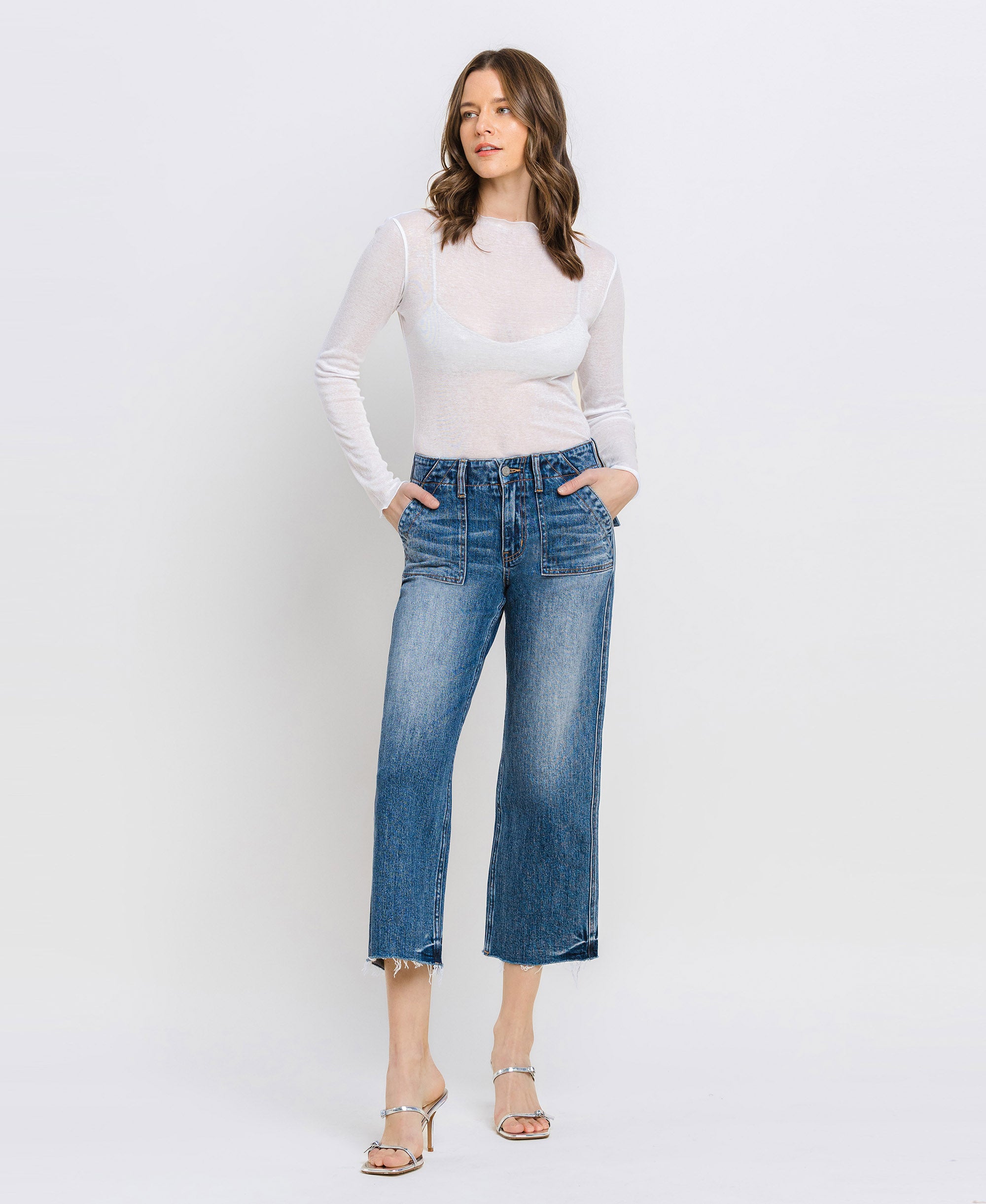 High rise shops crop jeans