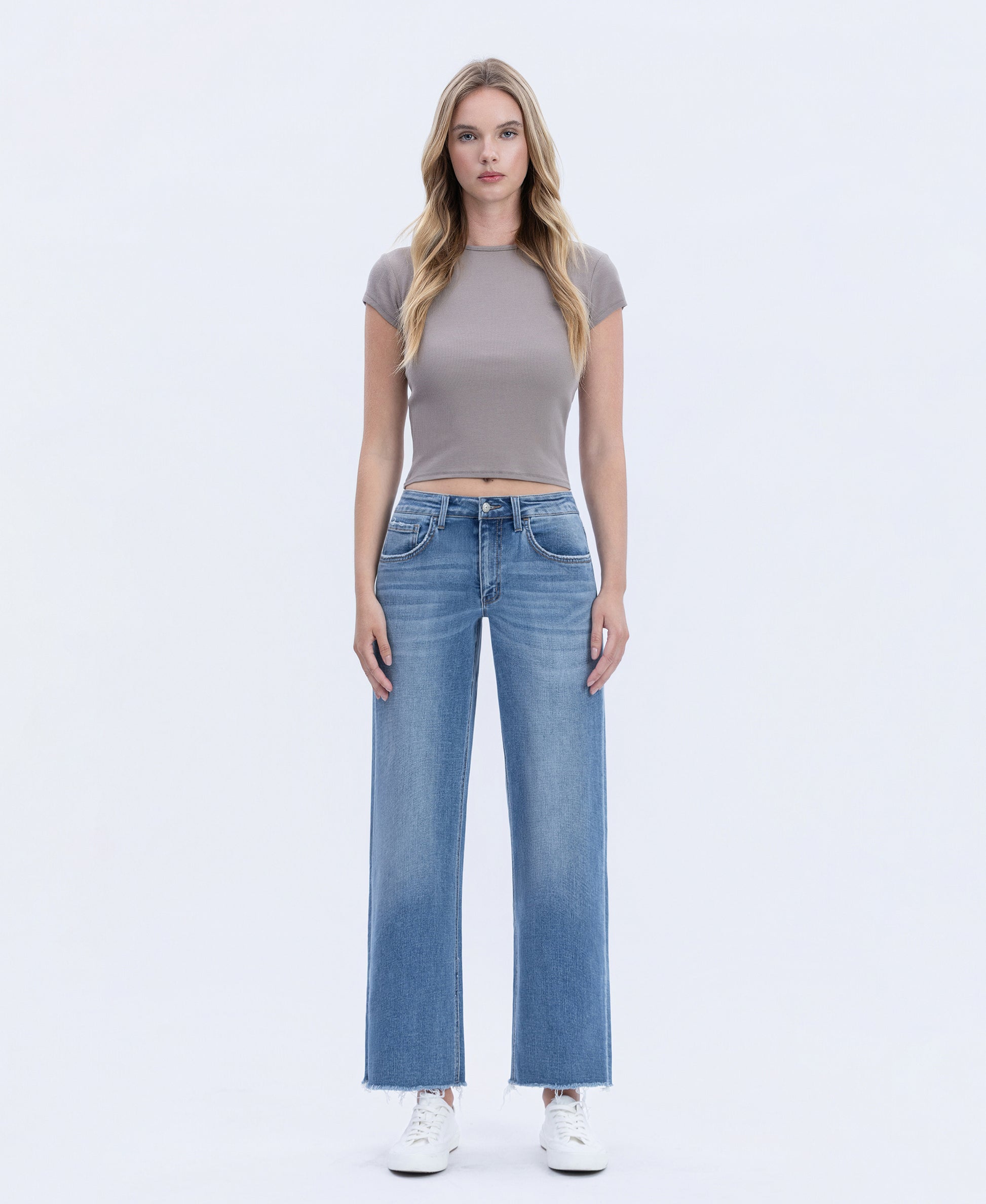 Front product images of Evening Star - High Rise Ankle Dad Jeans