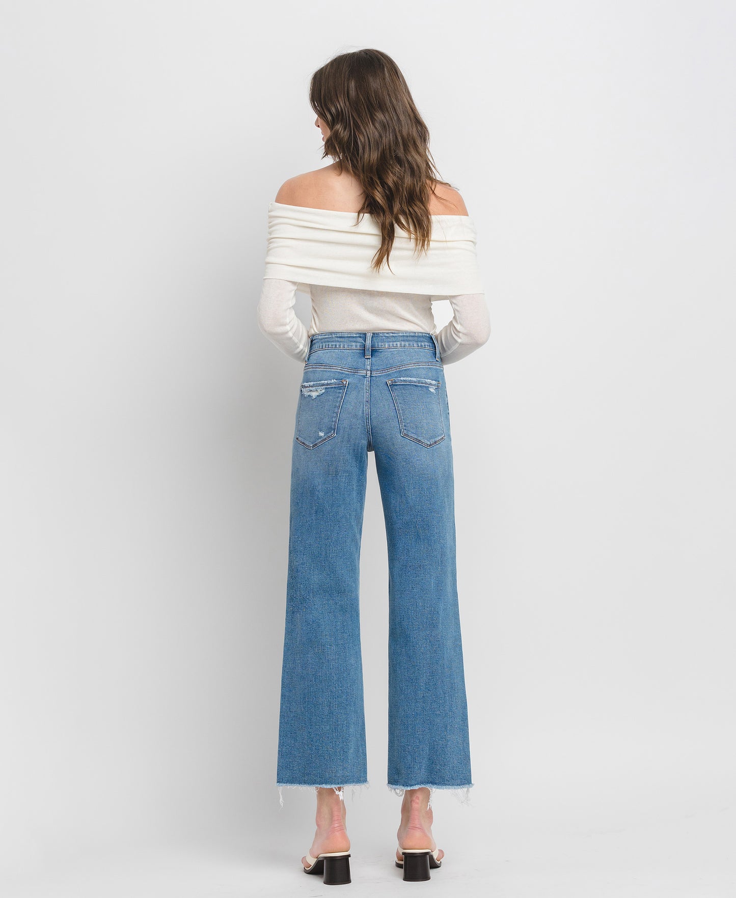 Back product images of Evening Star - High Rise Ankle Dad Jeans