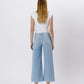 Back product images of Cava - High Rise Two Buttons Crop Wide Leg Jeans