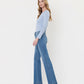 Left side product images of Blue Lotus - High Rise Trouser Hem Relaxed Flare Jeans