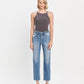 Front product images of Bardot - High Rise Tapered Ankle Straight Jeans