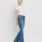 Right 45 degrees product image of Crate - High Rise Slant Hem Flare Jeans