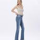 Right 45 degrees product image of Crate - High Rise Slant Hem Flare Jeans