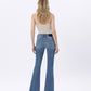 Back product images of Crate - High Rise Slant Hem Flare Jeans
