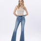 Front product images of Crate - High Rise Slant Hem Flare Jeans