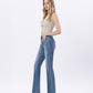 Left 45 degrees product image of Crate - High Rise Slant Hem Flare Jeans