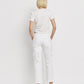 Back product images of Optic White - High Rise Crop Cargo Straight Jeans