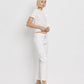 Right 45 degrees product image of Optic White - High Rise Crop Cargo Straight Jeans