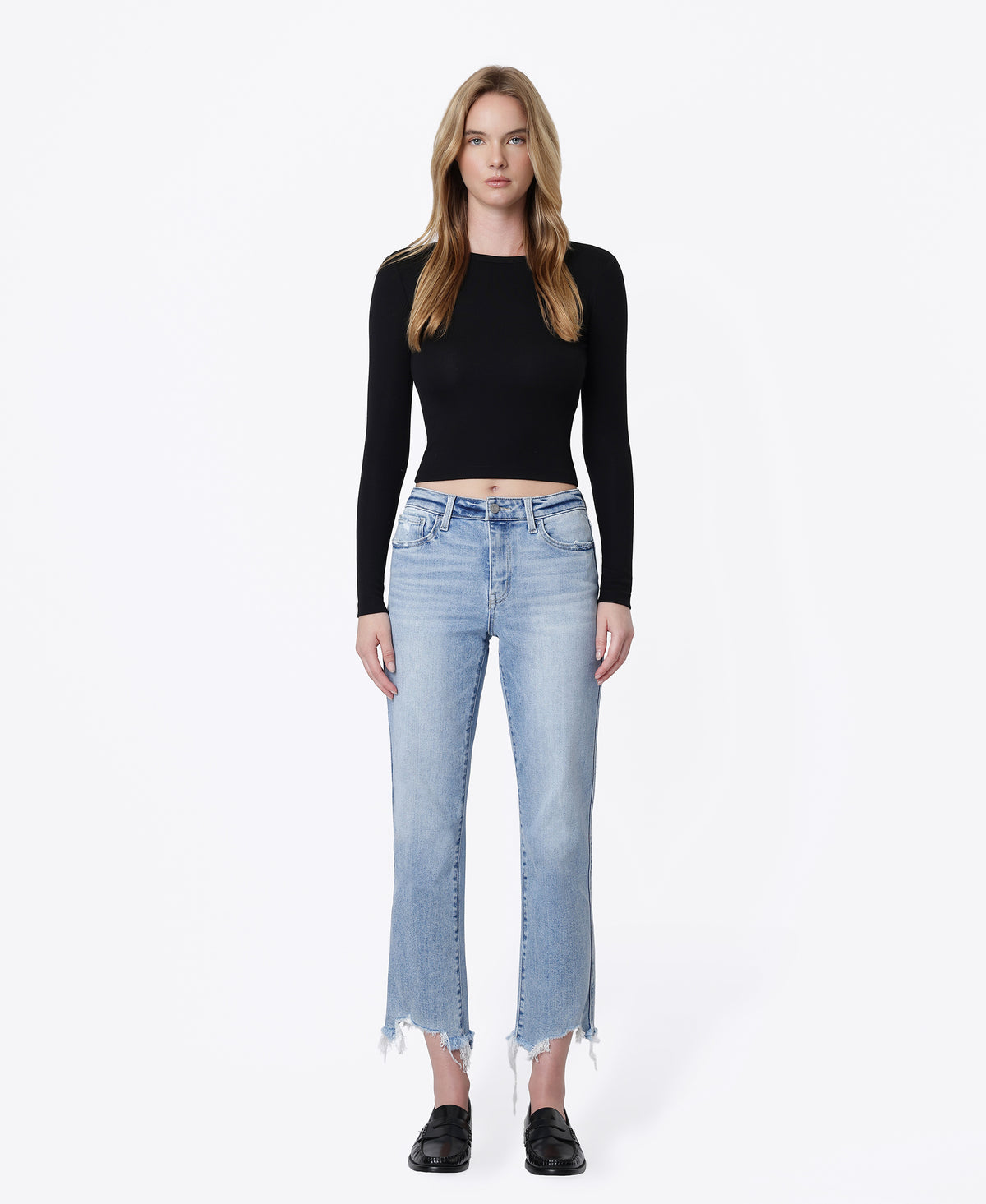 Front product images of 
Fondly - High Rise Regular Straight Jeans