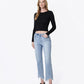Left 45 degrees product image of Fondly - High Rise Regular Straight Jeans