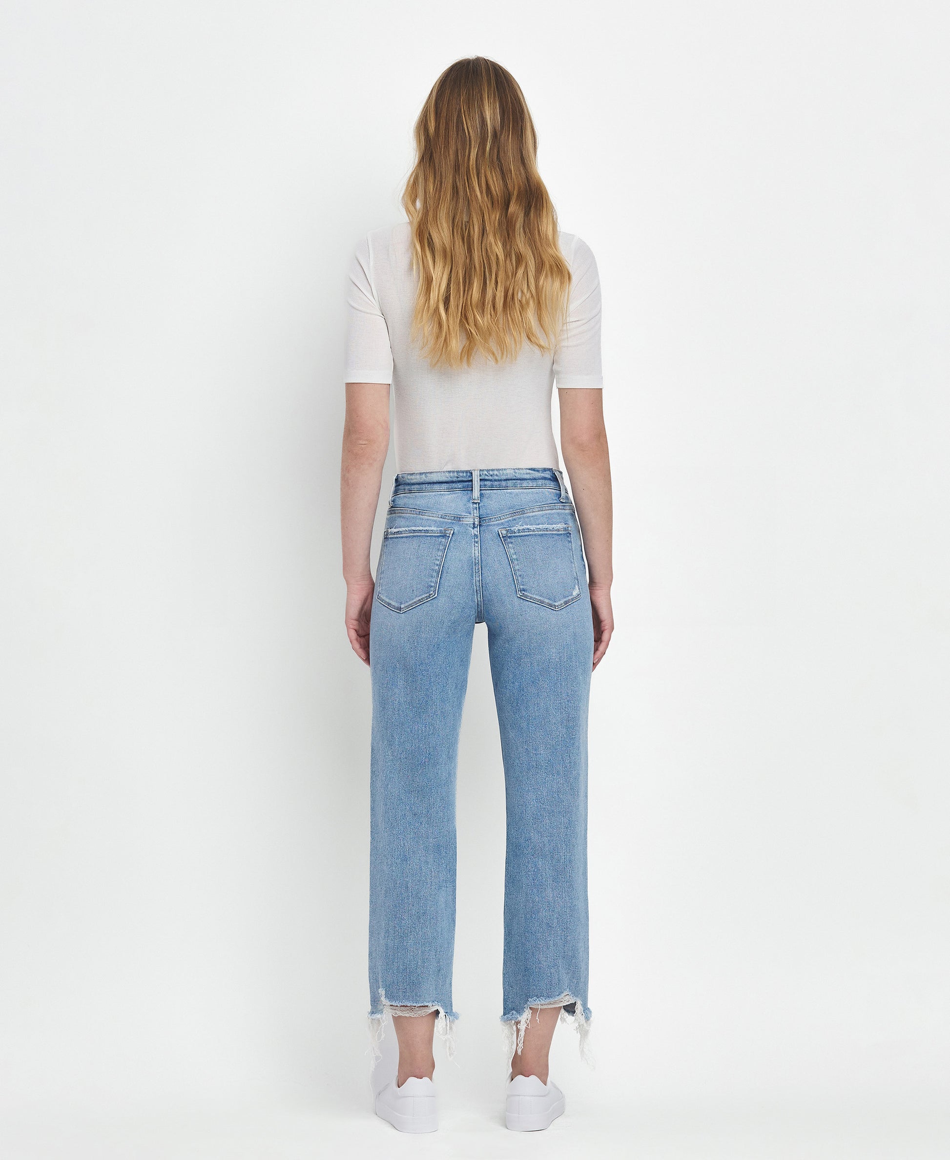 Back product images of Fondly - High Rise Regular Straight Jeans
