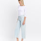 Left 45 degrees product image of Cleared - High Rise Crop Wide Leg Jeans