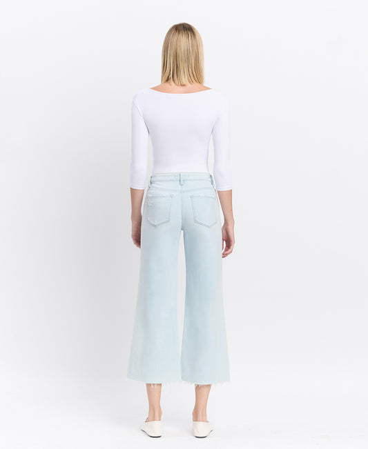 Back product images of Cleared - High Rise Crop Wide Leg Jeans