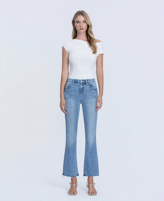 Front product images of Pleasantly - High Rise Kick Flare Jeans