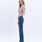 Left 45 degrees product image of Sustainability - High Rise Trouser Hem Bootcut Jeans