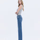 Left side product images of Dreamland - High Rise Full Length Slim Wide Leg Jeans
