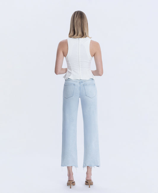 Back product images of Meritorious - High Rise Slim Wide Leg Jeans