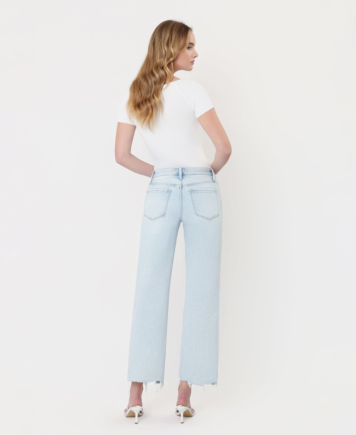 Back product images of Meritorious - High Rise Slim Wide Leg Jeans