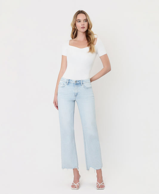 Front product images of Meritorious - High Rise Slim Wide Leg Jeans