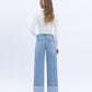 Back product images of Enrapture - Super High Rise Cuffed Baggy Straight Jeans