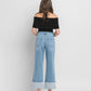 Back product images of Enrapture - Super High Rise Cuff Baggy Straight Jeans