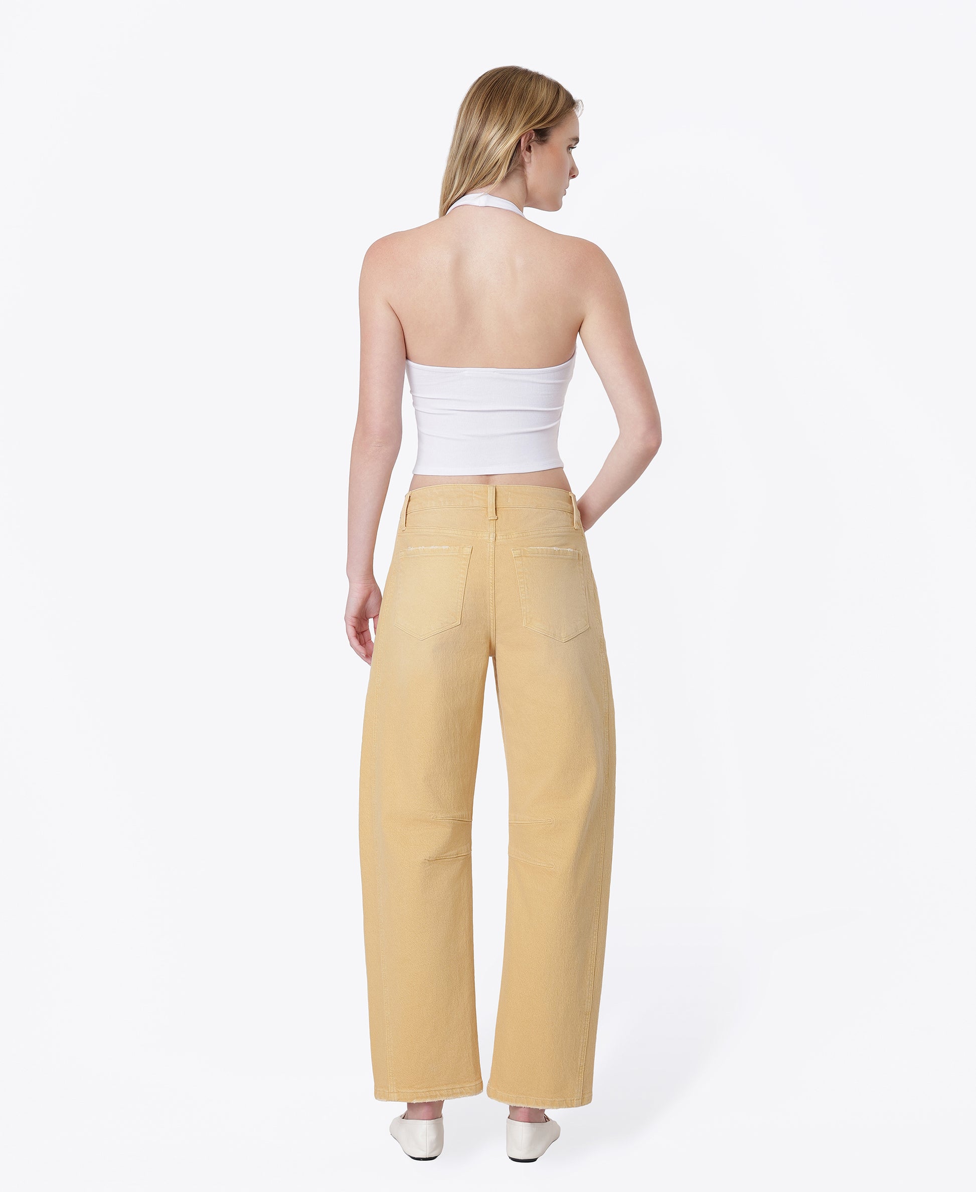 Back product images of Sahara Sun - High Rise Dart Structured Fit Barrel Jeans