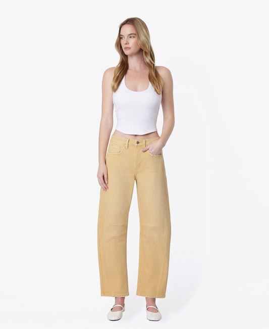 Front product images of Sahara Sun - High Rise Dart Structured Fit Barrel Jeans