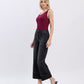 Left 45 degrees product image of Black - Super High Rise Cuffed Baggy Wide Leg Jeans