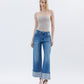 Front product images of Medium Dark - Super High Rise Cuffed Baggy Wide Leg Jeans