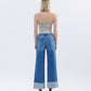 Back product images of Medium Dark - Super High Rise Cuffed Baggy Wide Leg Jeans