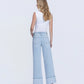 Back product images of Streamlined - Super High Rise Cuffed Baggy Wide Leg Jeans