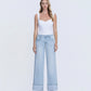 Front product images of Streamlined - Super High Rise Cuffed Baggy Wide Leg Jeans